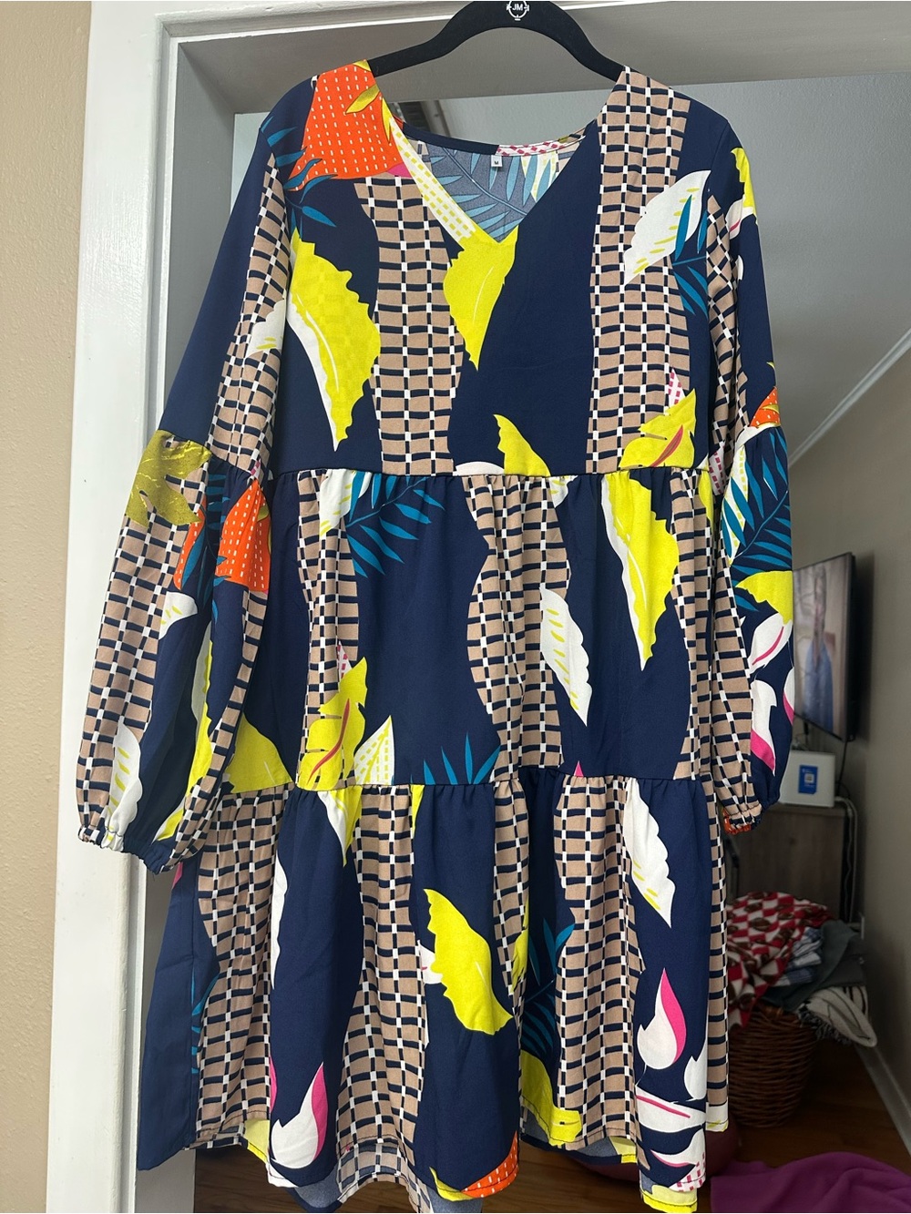Long sleeve shift dress